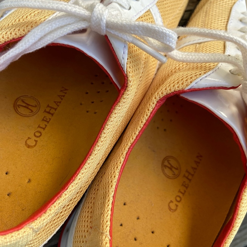 Cole Haan x Nike Air Vintage Yellow Mesh Sneaker Shoes Women's Size 9 - Picture 12 of 14